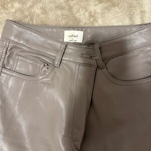 Wilfred Gray Leather Pants